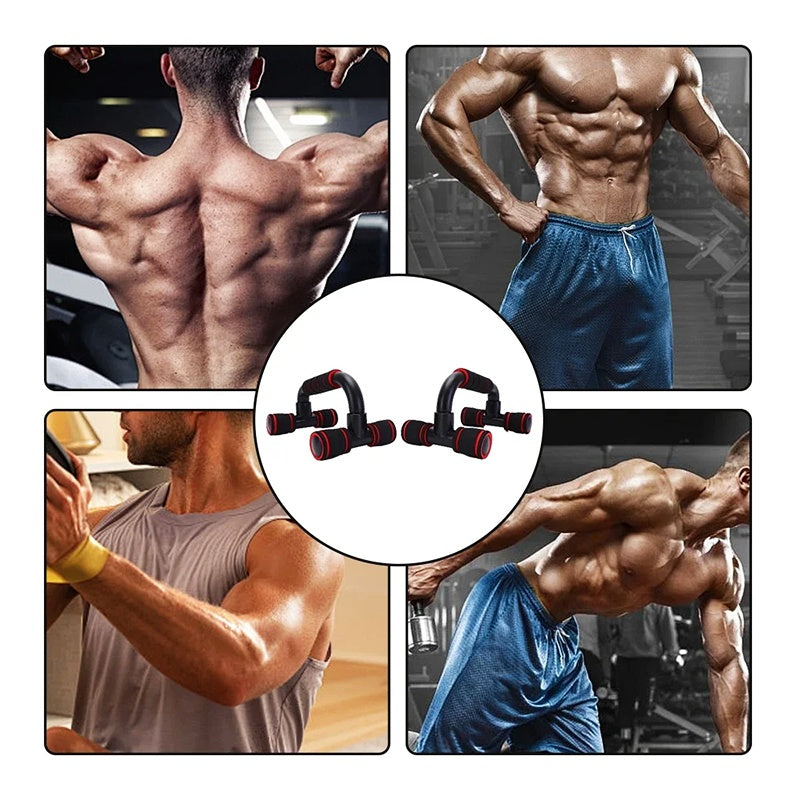 U-Shaped Push-Up Rack with Grip Bar - IceAndFire