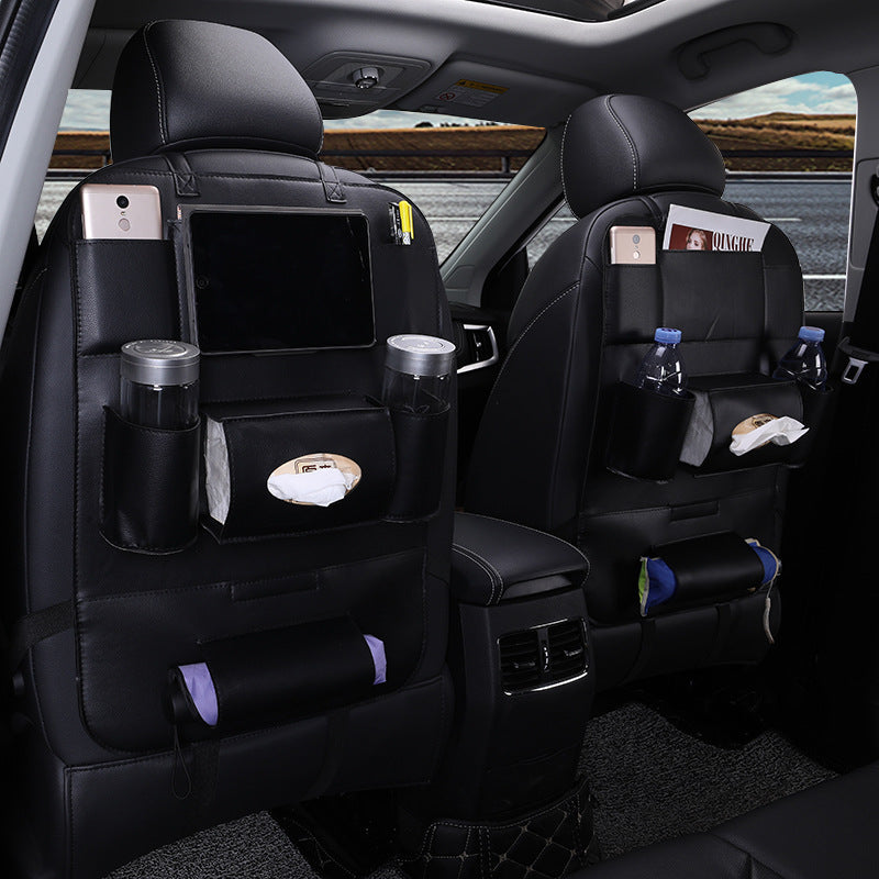 Car Interior Supplies Multifunctional Seat Back Leather Folding - IceAndFire